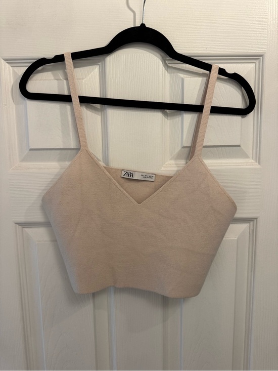 Zara Tops - Zara Beige V-Neck Cropped Camisole